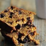 Chocolate Chip Pumpkin Bread Recipe - Chocolate Chip Espresso Pumpkin Bread will quickly become one of your most looked forward to pumpkin bread recipes. Seriously, this pumpkin bread is a year-round favorite! // addapinch.com