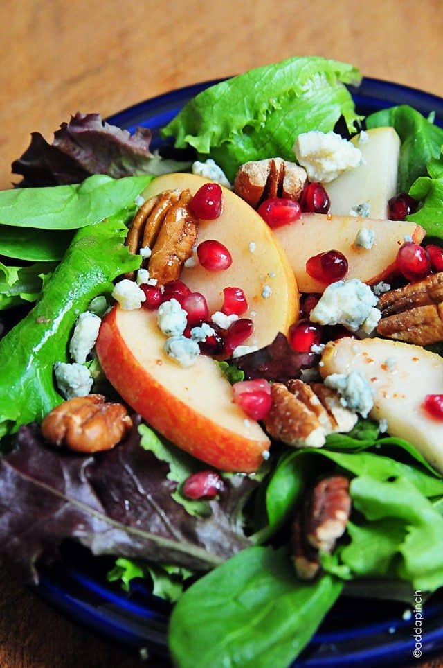 Apple Pear Salad with Pomegranate Vinaigrette - Cooking | Add a Pinch