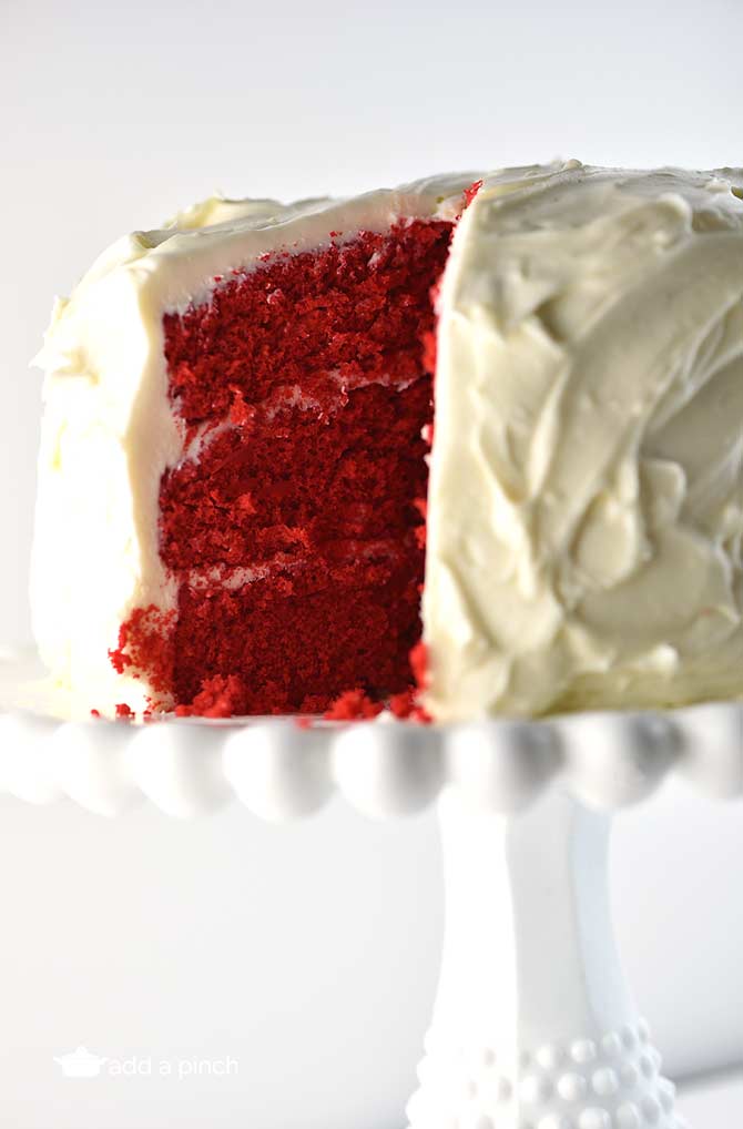 Red Velvet Cake Recipe from addapinch.com