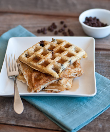 Chocolate Chip Waffles // addapinch.com