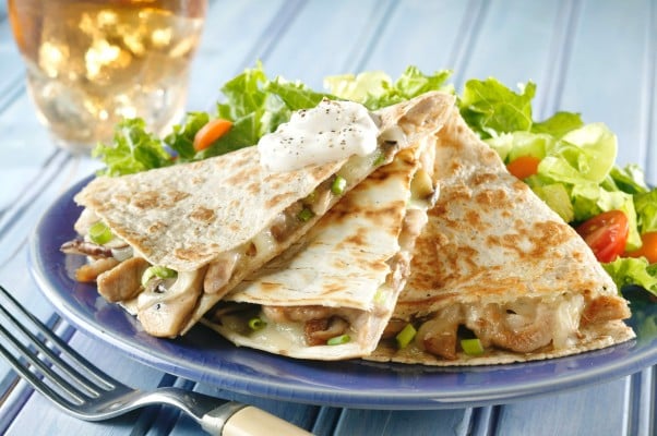 Pork and Mushroom Quesadillas