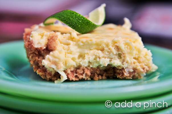 Coconut Lime Cheesecake Bars Recipe