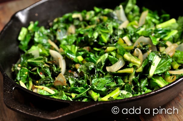 Spicy Skillet Turnip Greens