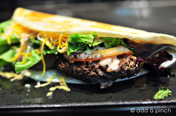 Cheeseburger Quesadilla | ©addapinch.com