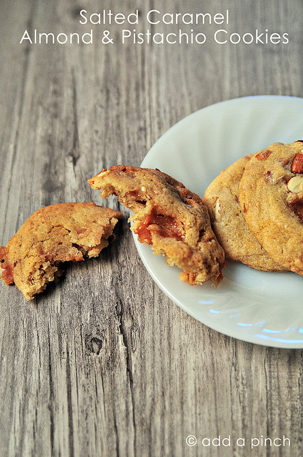 Salted Caramel Almond and Pistachio Cookies 1