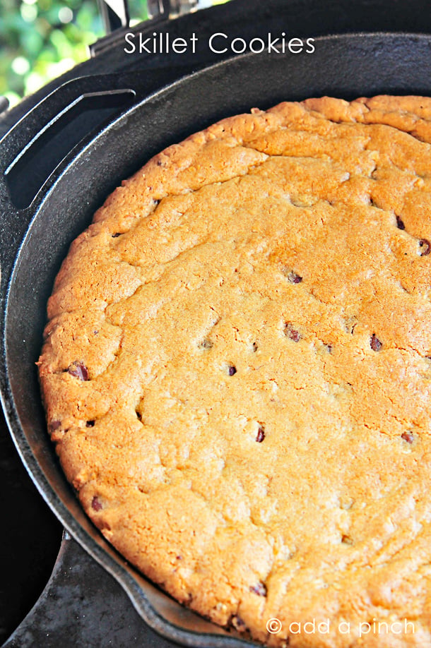 Camping Chocolate Chip Skillet Cookie - Camping Food Recipes