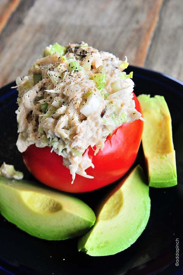 Crab Salad Recipe from addapinch.com