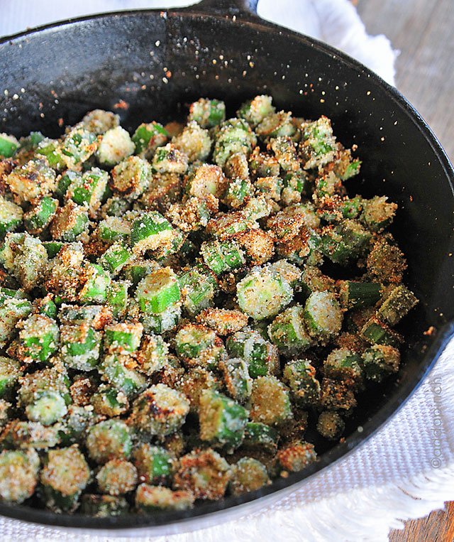 Fried Okra Recipe from addapinch.com