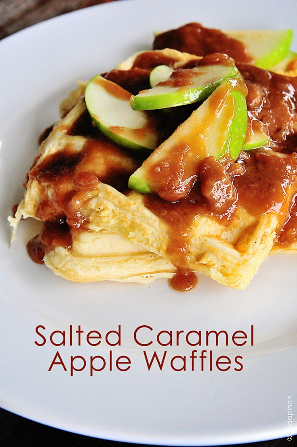 Salted Caramel Apple Waffles