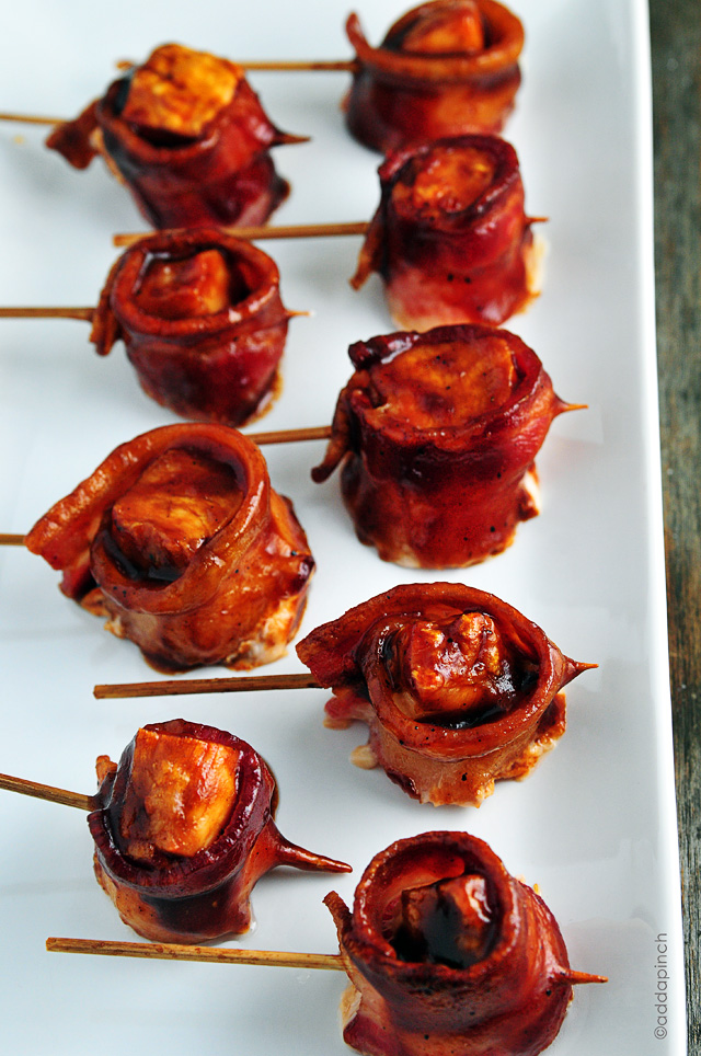 BBQ Chicken Bites from addapinch.com #recipe