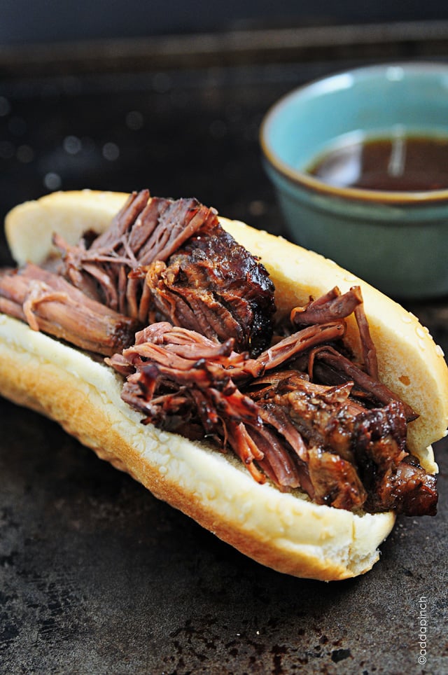 Balsamic Roast Beef French Dip Sandwich Recipe Add a Pinch