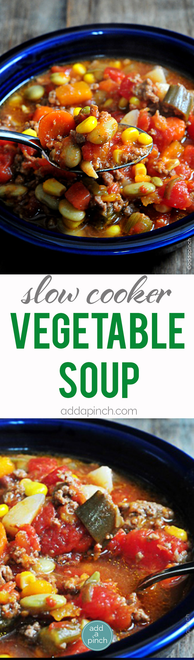 Slow Cooker Vegetable Soup Recipe Add A Pinch