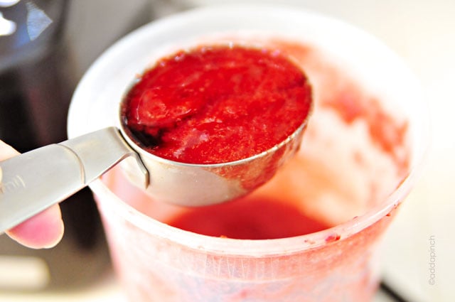 Simple strawberry syrup recipe uses just 3 ingredients! Ready in minutes, this strawberry syrup is perfect for so many dishes! // addapinch.com