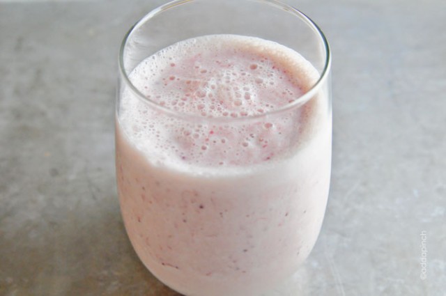 Strawberry Milkshake | addapinch.com