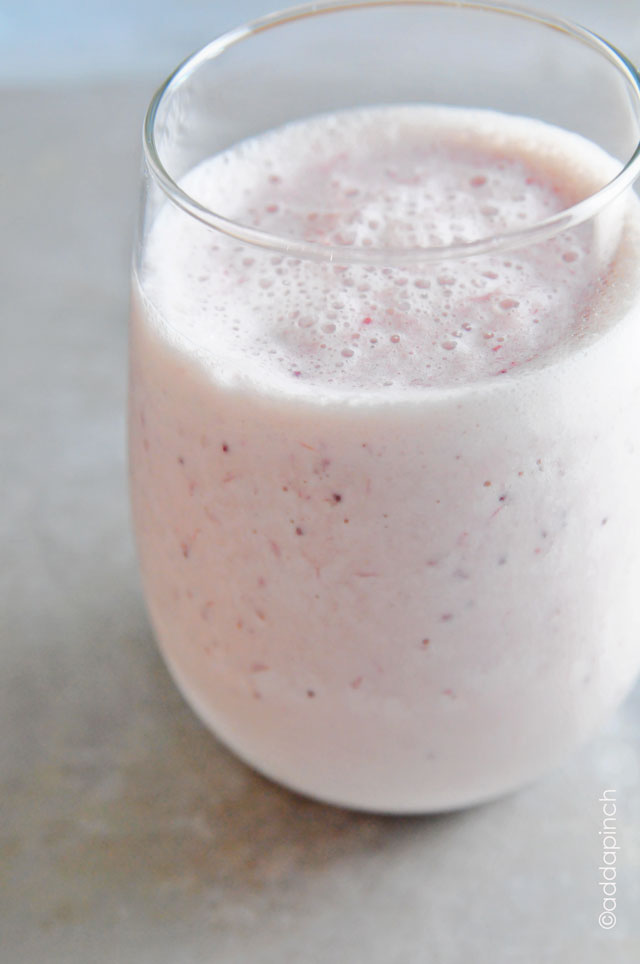 Strawberry Milkshake | addapinch.com