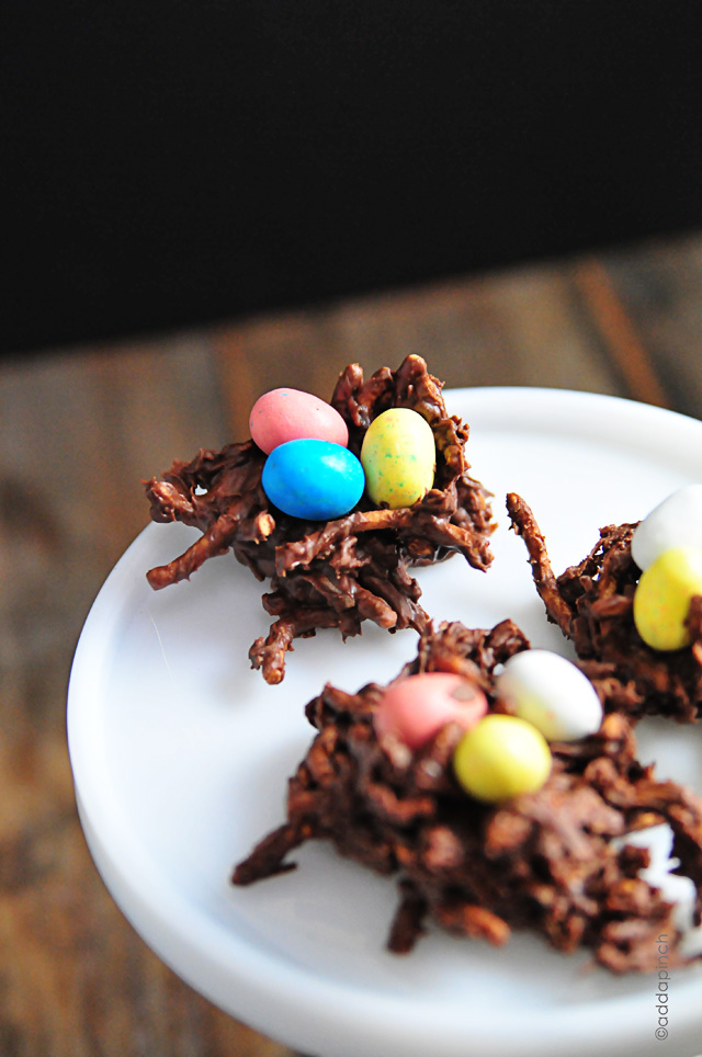 Chocolate Coconut Nests | addapinch.com