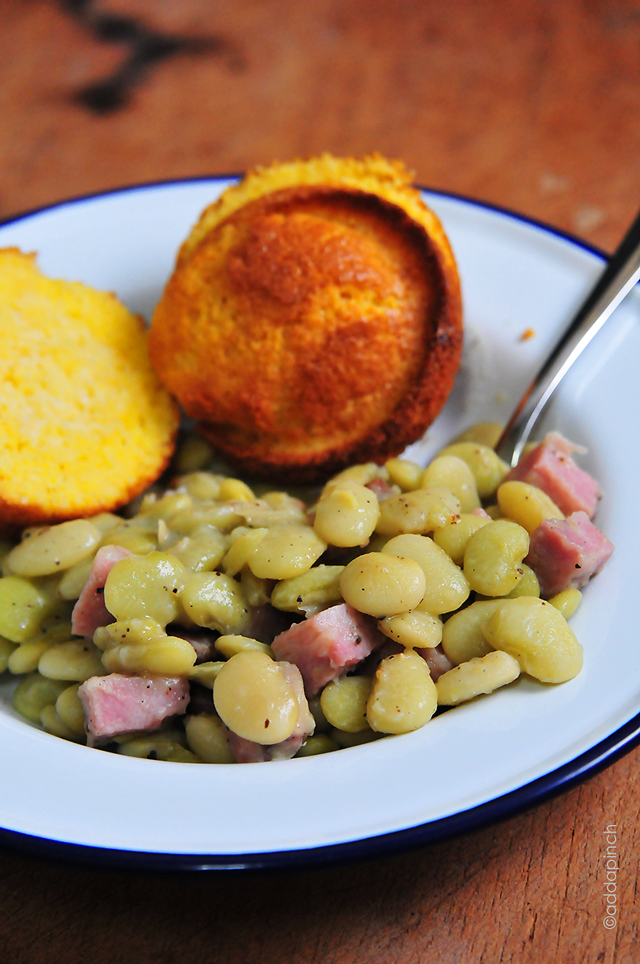 Lima Beans with Ham Recipe - Add a Pinch