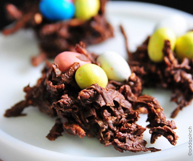 Chocolate Coconut Nests | addapinch.com