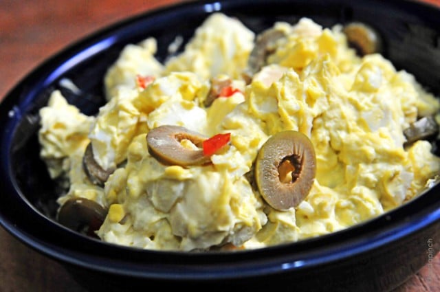 Egg Salad with Olives | addapinch.com
