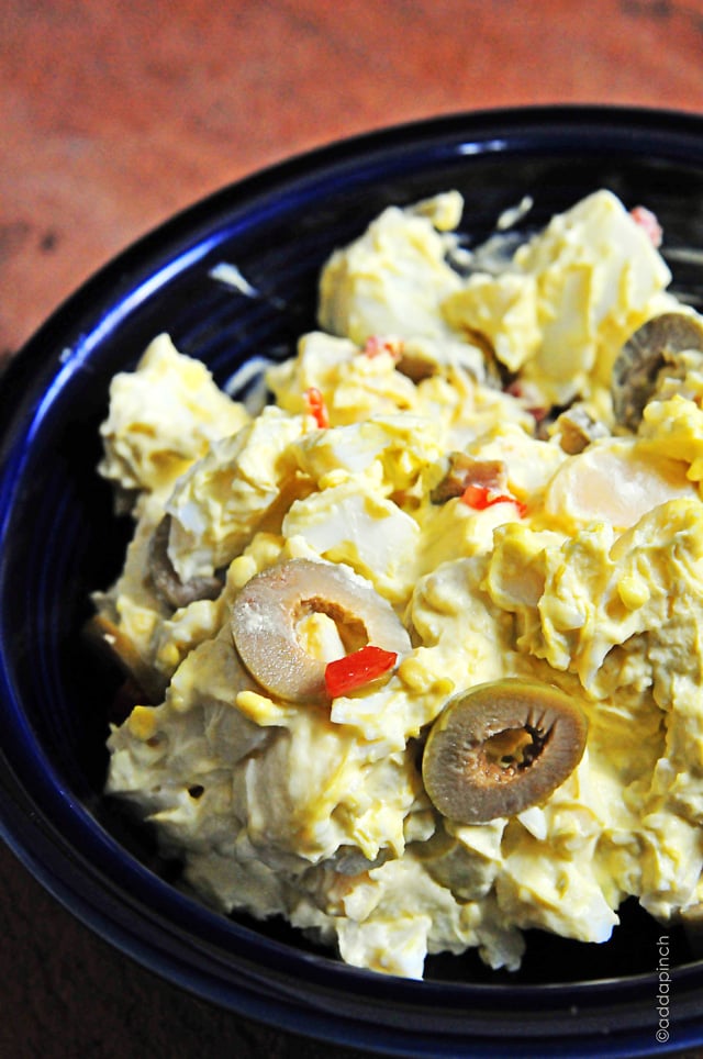 Egg Salad with Olives | addapinch.com