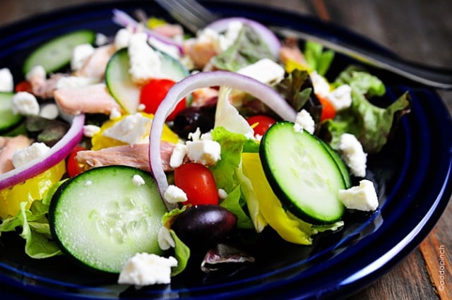 Greek Salad Recipe | addapinch.com