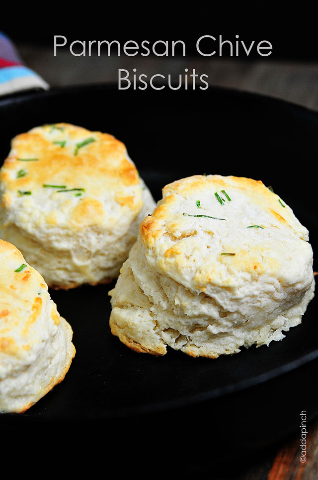 Parmesan Chive Biscuits Recipe | ©addapinch.com