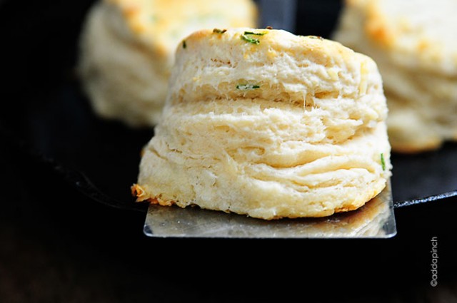 Parmesan Chive Biscuits Recipe | ©addapinch.com