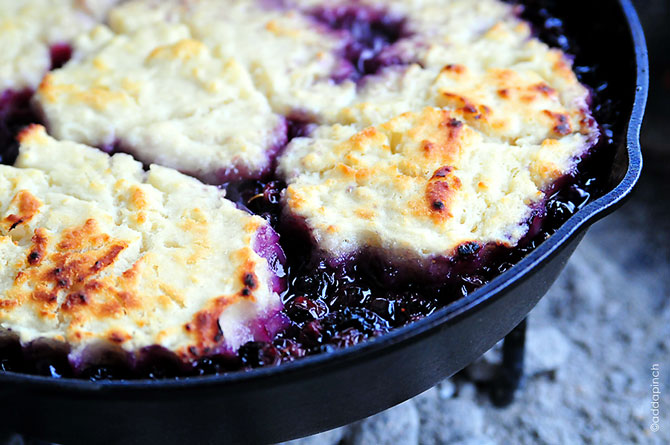 Blueberry Cobbler Recipe | ©addapinch.com