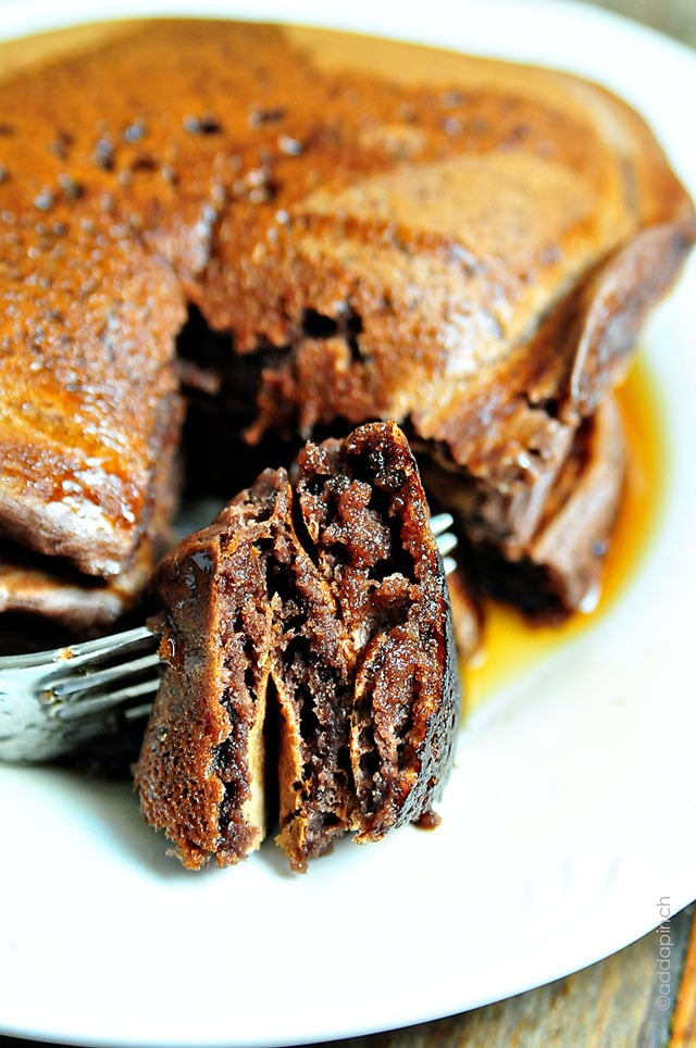 Chocolate Pancakes | ©addapinch.com