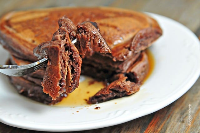 Chocolate Pancakes | ©addapinch.com