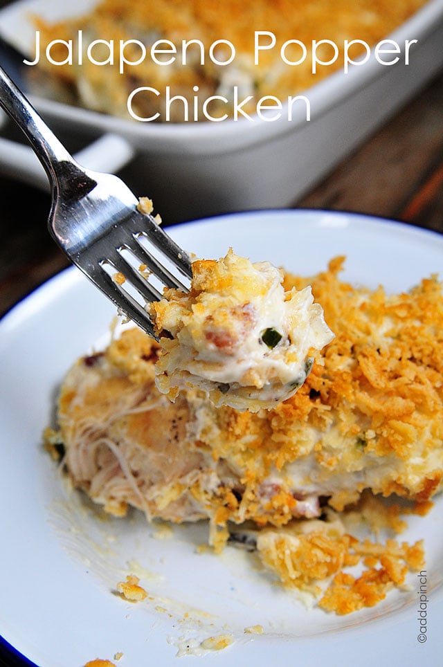 Jalapeno Popper Chicken Recipe |©addapinch.com