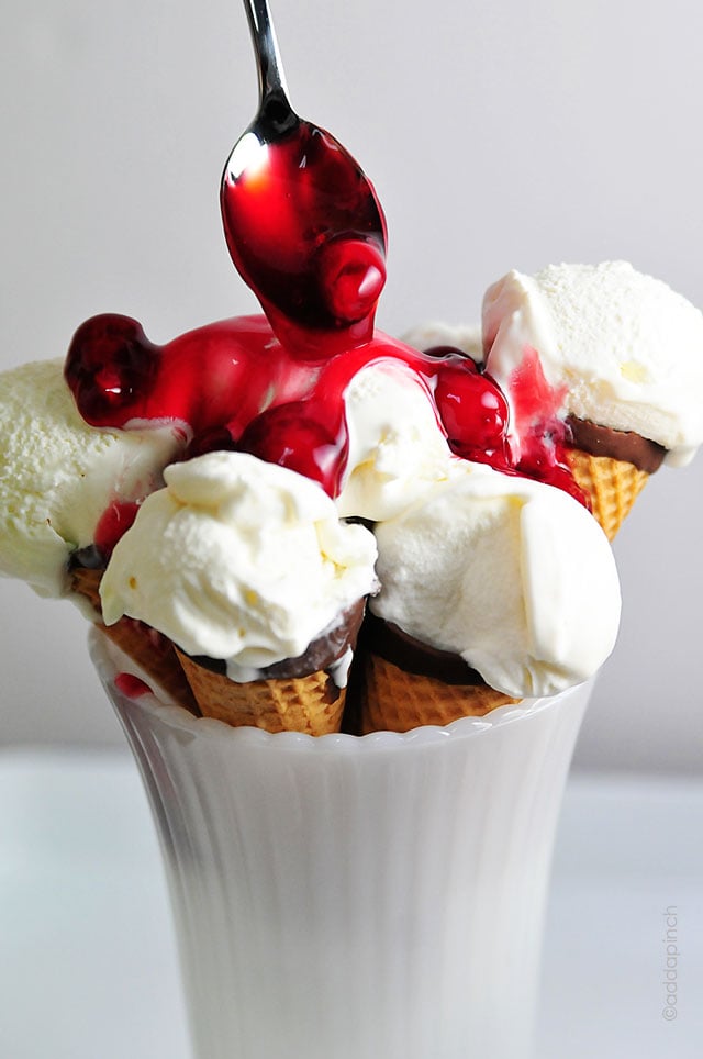 Cherry Cheesecake Ice Cream | ©addapinch.com