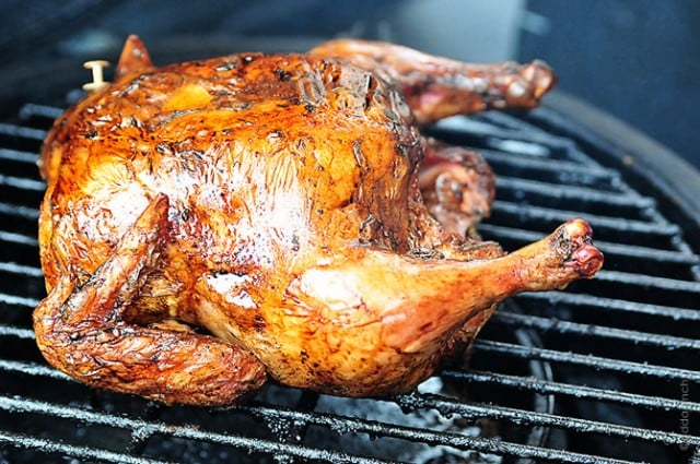 How to Smoke a Whole Chicken | ©addapinch.com