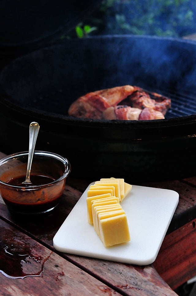 BBQ Chicken with Bacon and Cheddar Recipe | ©addapinch.com