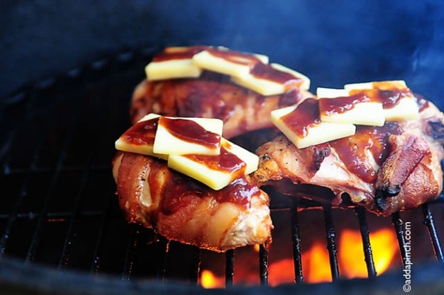 BBQ Chicken with Bacon and Cheddar Recipe | ©addapinch.com
