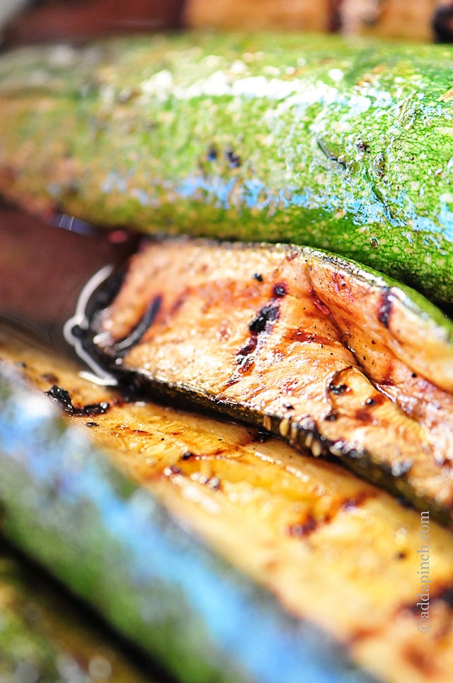 Grilled Zucchini Recipe | ©addapinch.com