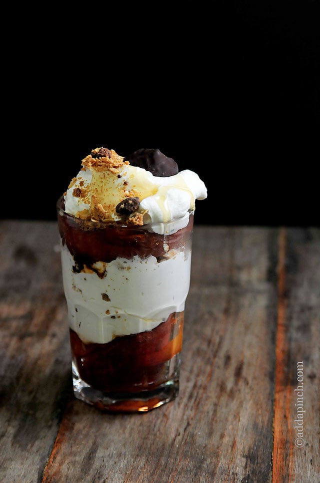 Roasted Peach Parfaits | ©addapinch.com