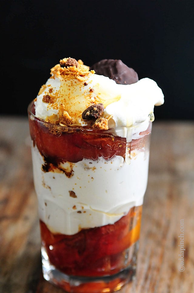 Roasted Peach Parfaits | ©addapinch.com