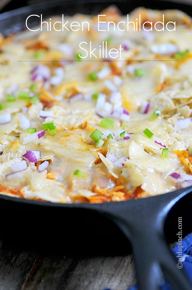 Chicken Enchilada Skillet Recipe | ©addapinch.com