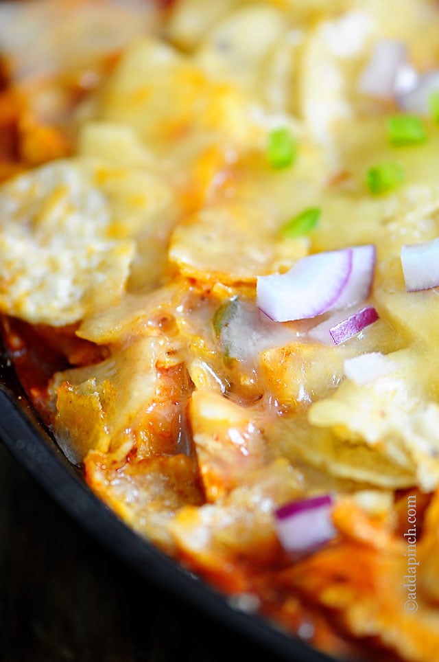 Chicken Enchilada Skillet Recipe | ©addapinch.com