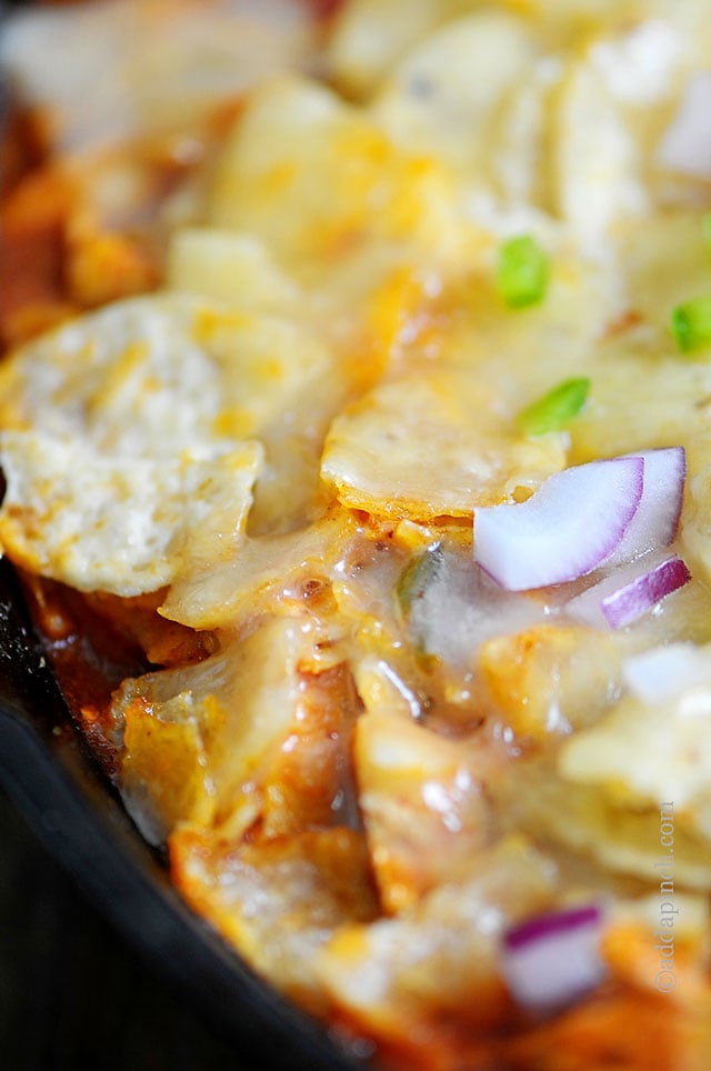 Chicken Enchilada Skillet Recipe | ©addapinch.com