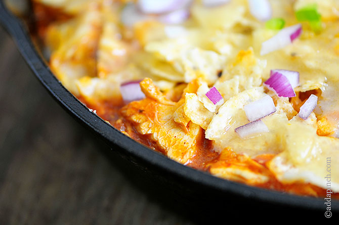 Chicken Enchilada Skillet Recipe | ©addapinch.com