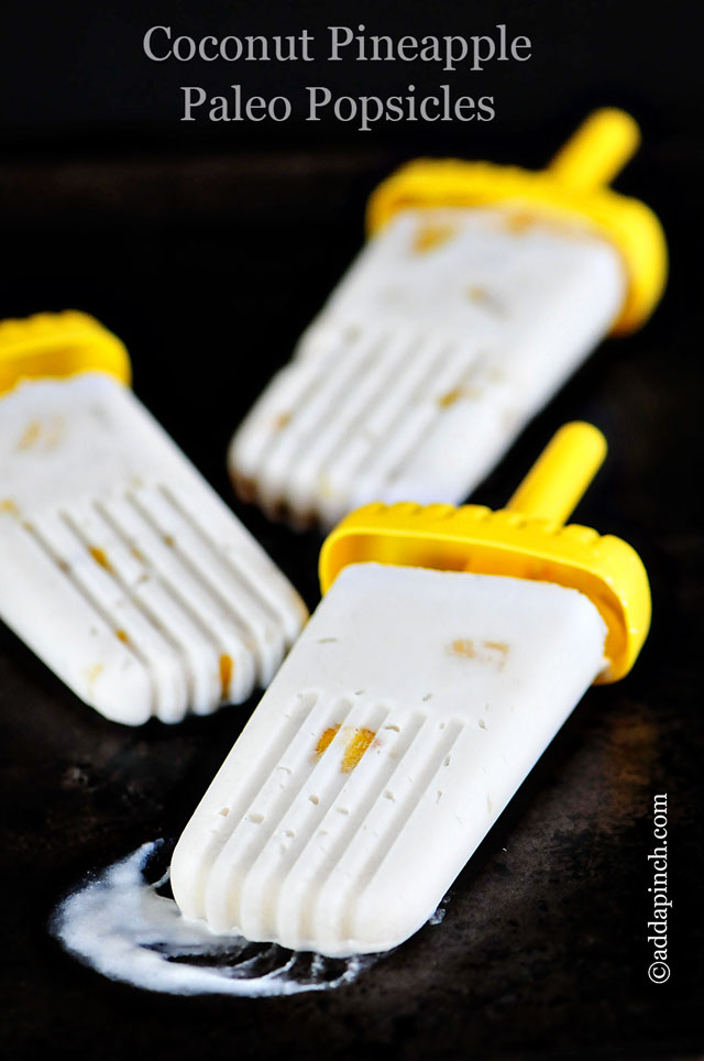 Paleo Coconut PIneapple Popsicles | ©addapinch.com