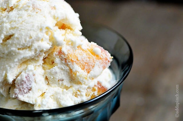 Peach Ice Cream Recipe | ©addapinch.com