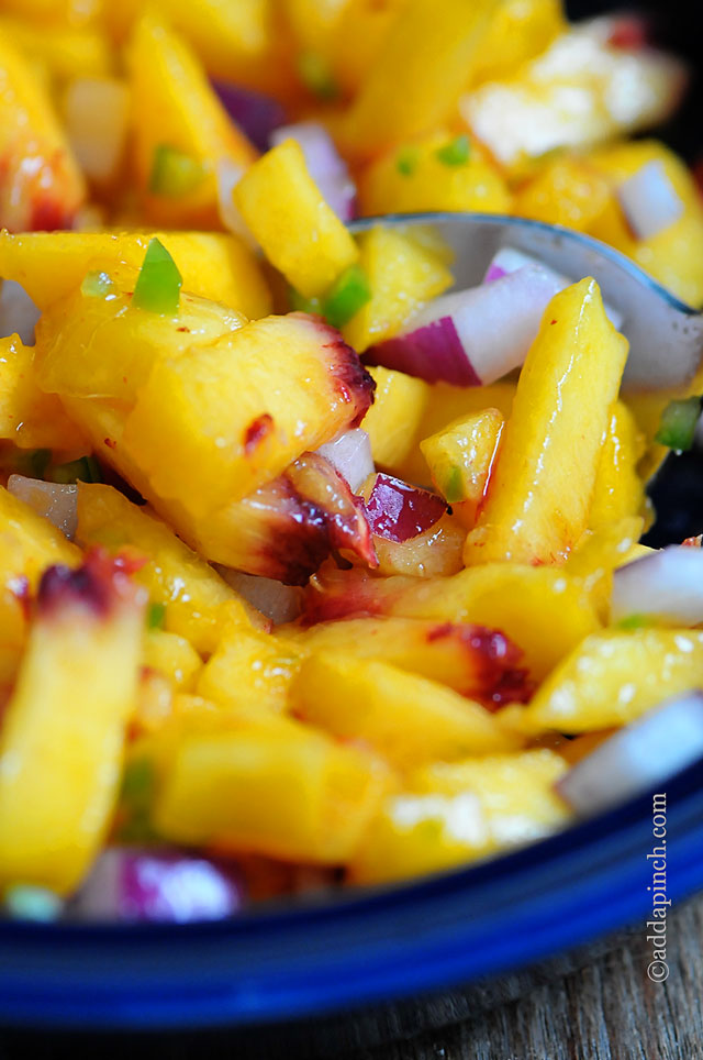 Peach Salsa Recipe | ©addapinch.com