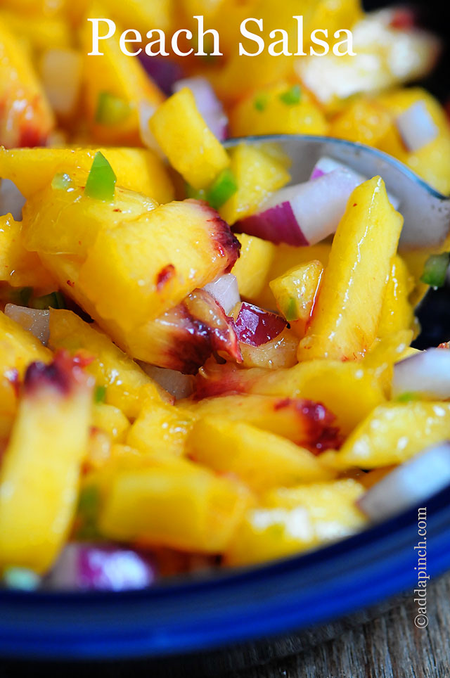 Peach Salsa Recipe | ©addapinch.com