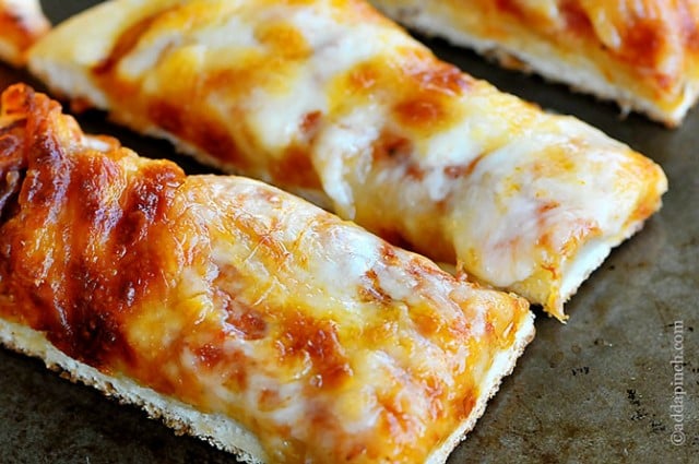 Cheesy Pizza Sticks | ©addapinch.com