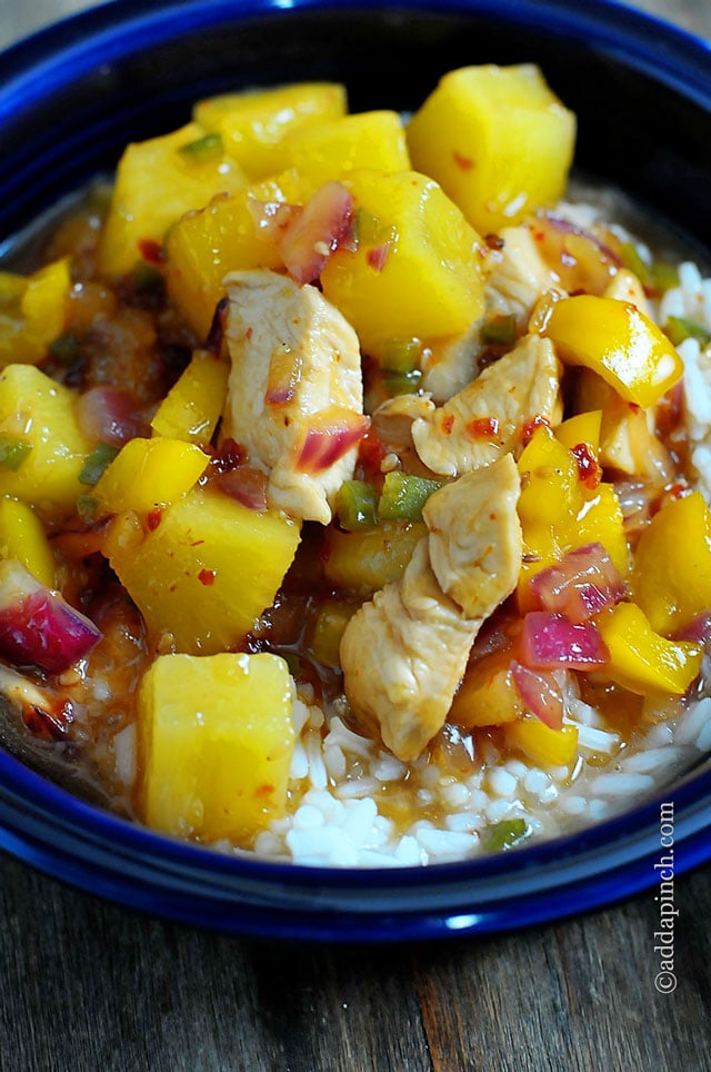 Sweet and Sour Chicken Recipe | ©addapinch.com