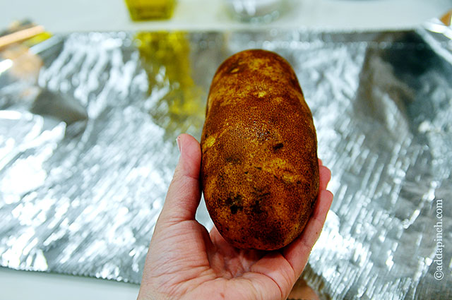 Slow Cooker Baked Potatoes | ©addapinch.com