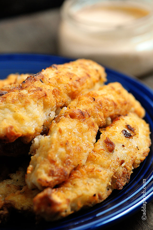 Chicken Strips Recipe | ©addapinch.com